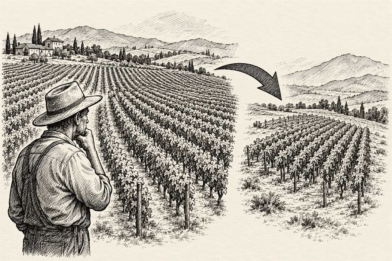 California Vineyard Acreage Shrinks by Nearly 10% in One Year